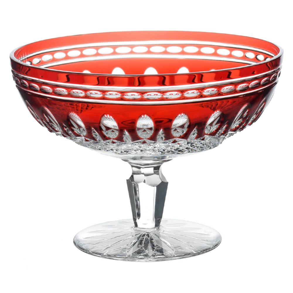 Clarendon Round Ruby Compote (Height X Width) by Waterford Crystal-1