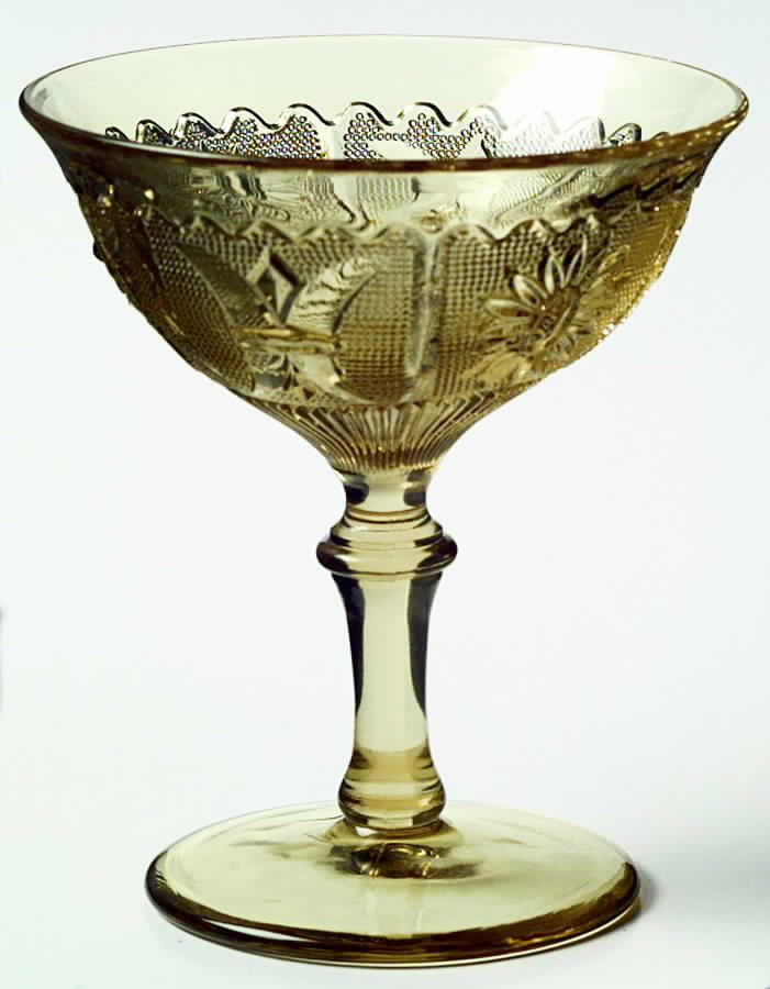 Princess Feather Yellow Champagne/Tall Sherbet by Westmoreland-1