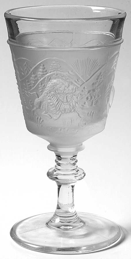 Westward Ho Water Goblet by L G Wright Glass-1
