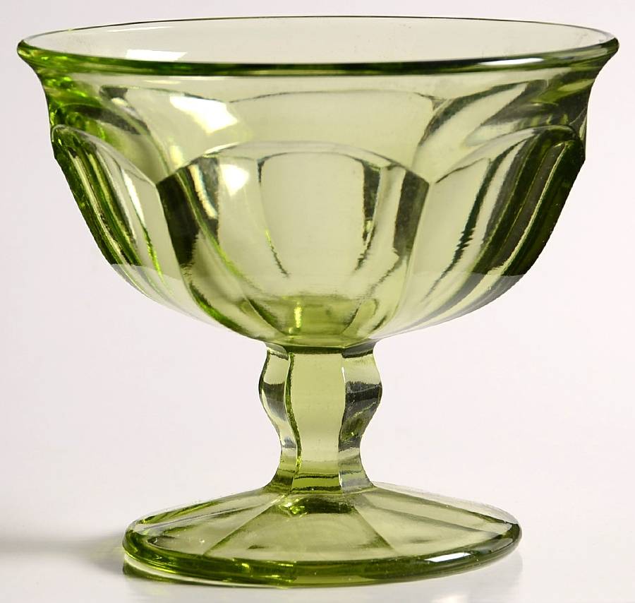 1776 Green Low Sherbet by Westmoreland-1