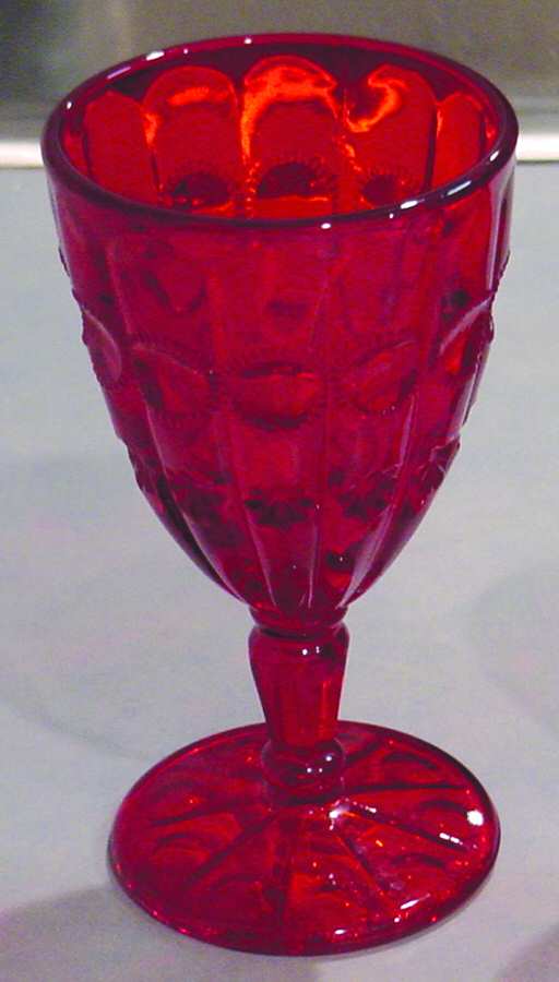 Priscilla Ruby Water Goblet by L G Wright Glass-1