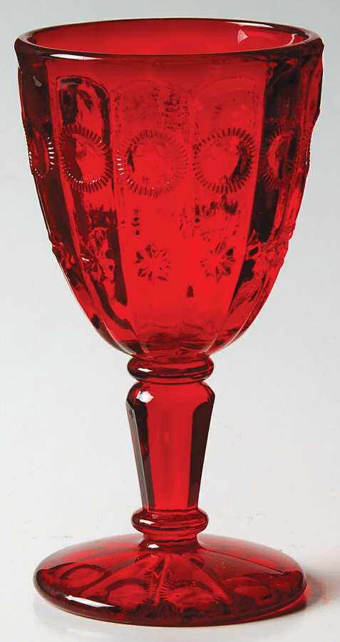 Priscilla Ruby Wine Glass by L G Wright Glass-1