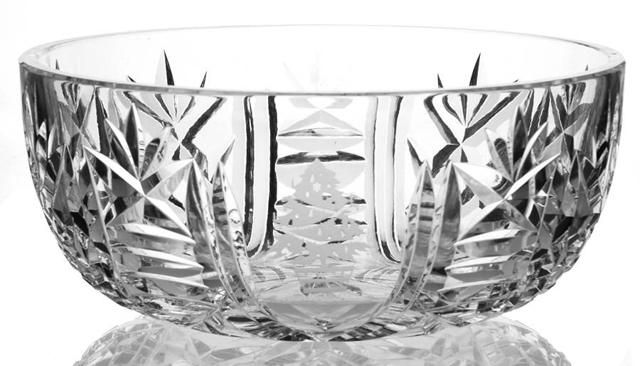 Christmas Suite 8" Round Bowl by Waterford Crystal-1