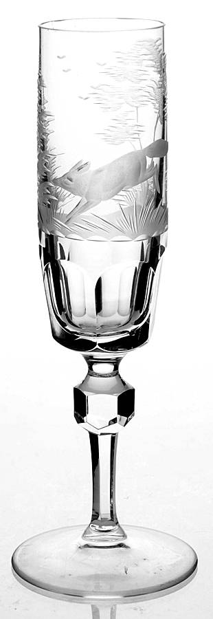 Hunt Scene Fluted Champagne by Wittwer-1