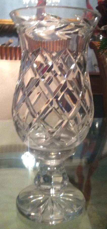 Glandore Hurricane Lamp & Globe by Waterford Crystal-1