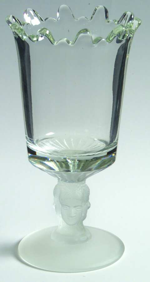 Three Faces Open Spooner by L G Wright Glass-1