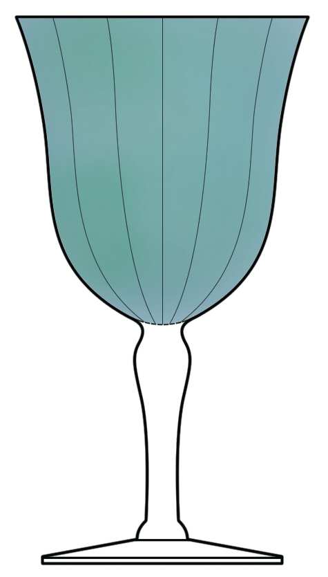 Blue Lustre Water Goblet by West Virginia Glass Specialty-1