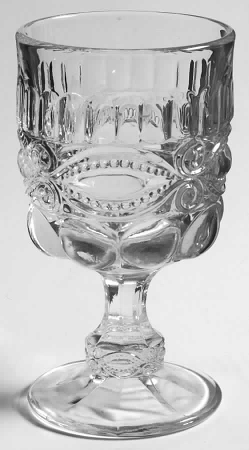 Eyewinker Clear Water Goblet by L G Wright Glass-1