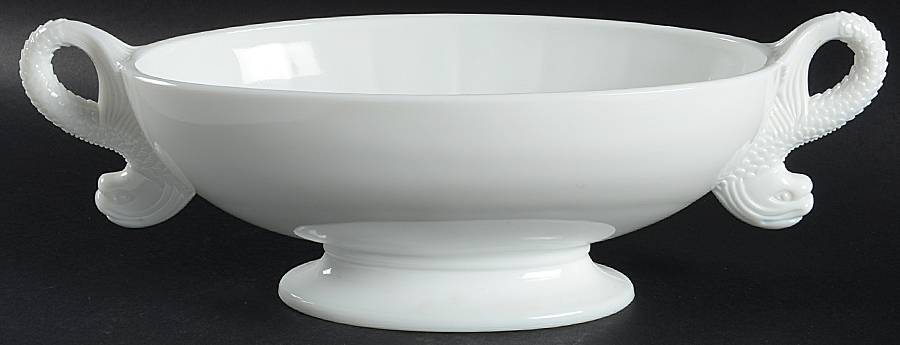 Dolphin Milk Glass 16" Centerpiece by Westmoreland-1