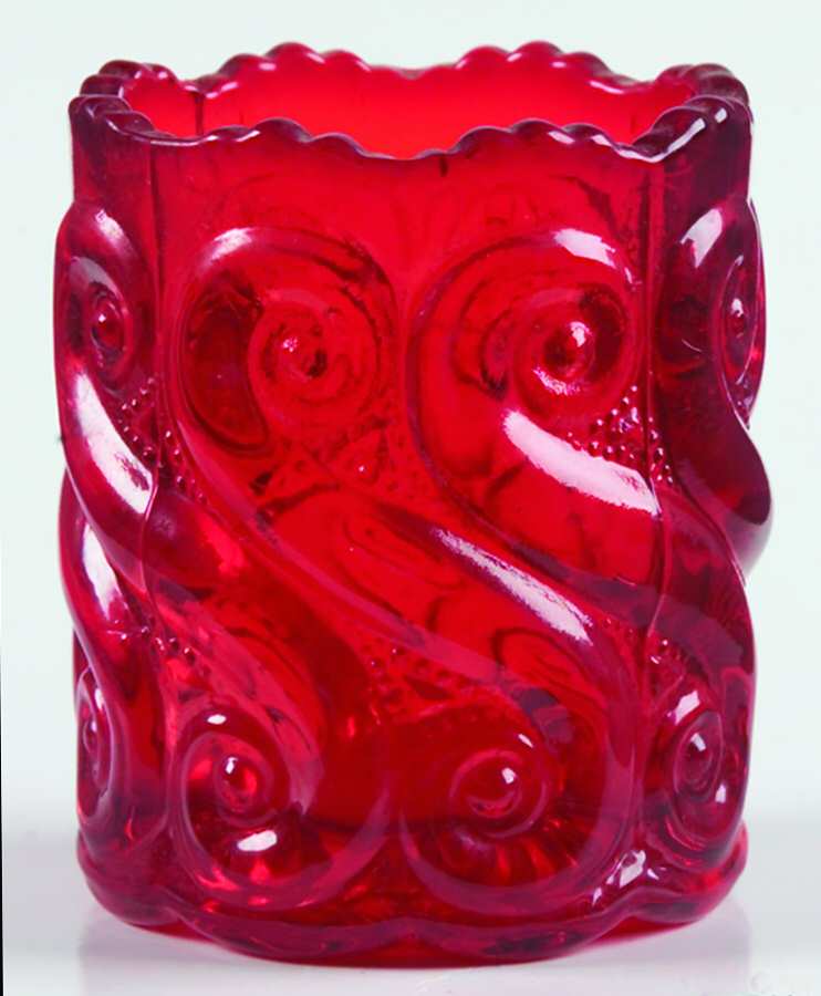 S Ruby Toothpick Holder by L G Wright Glass-1