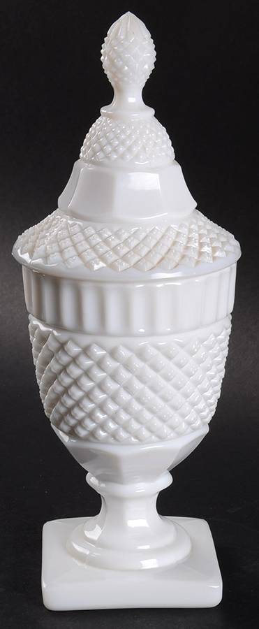 Waterford Milk Glass Candy Jar & Lid by Westmoreland-1