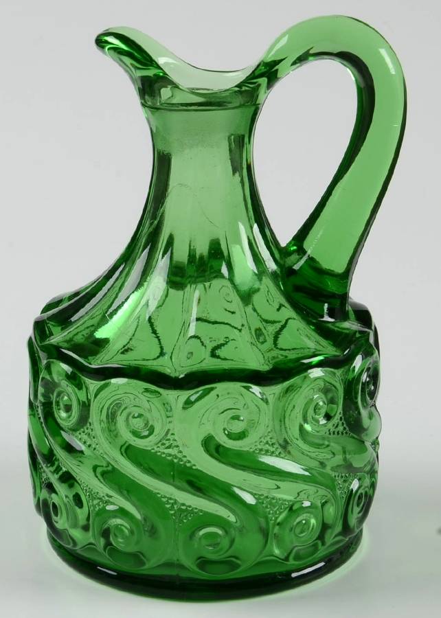 S Green Cruet No Stopper by L G Wright Glass-1