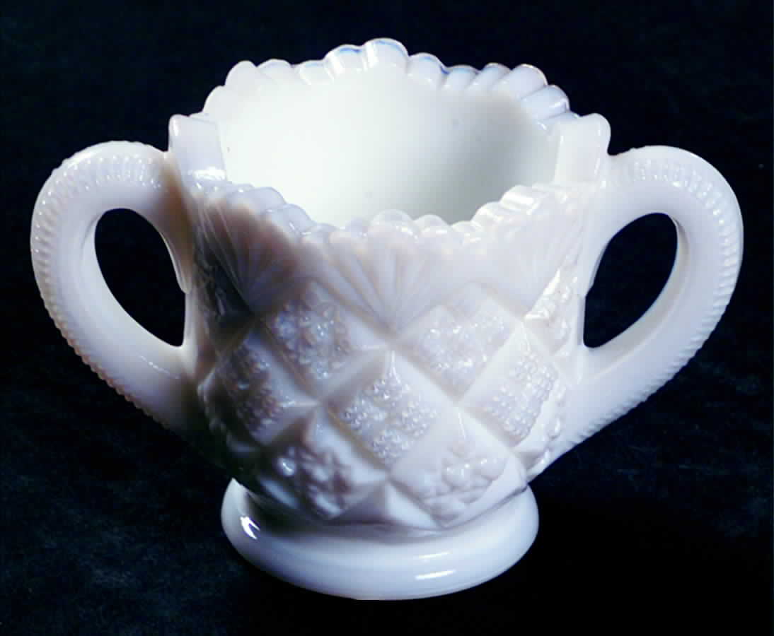 Thumbelina Milk Glass Child's Open Sugar by Westmoreland-1