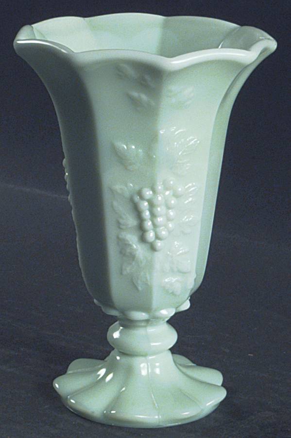 Paneled Grape Mint Green 5" Belled Belled Vase by Westmoreland-1