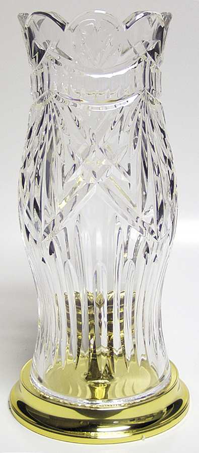 America's Heritage Collection Hurricane Lamp & Brass Base by Waterford Crystal-1