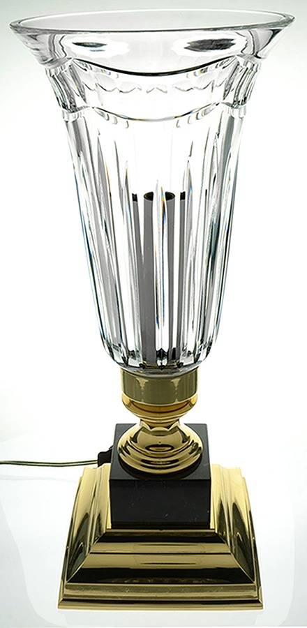 Pompeii Collection (2 Piece) Electric Hurricane Lamp by Waterford Crystal-1