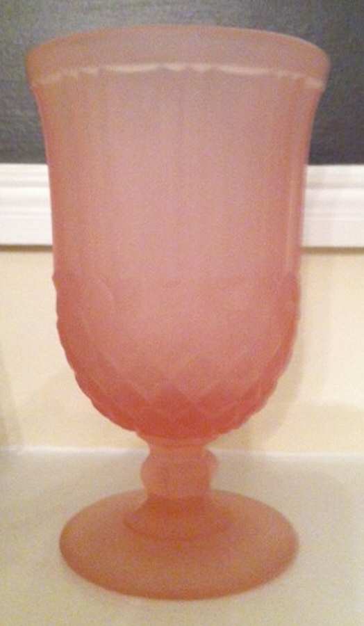 Sawtooth Pink (Frosted) Iced Tea by L G Wright Glass-1