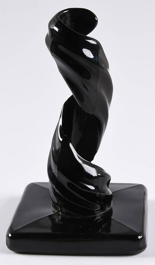 1933 Black 6" Single Light Candlestick by Westmoreland-1