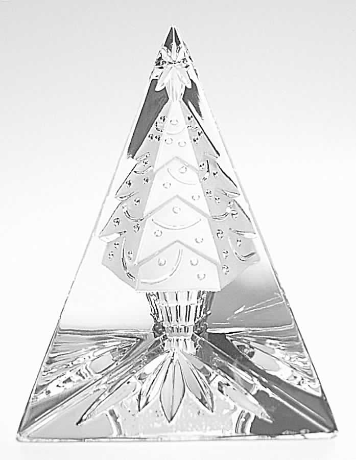 Happy Holidays Happy Holiday Tree Prism Sculpture by Waterford Crystal-1