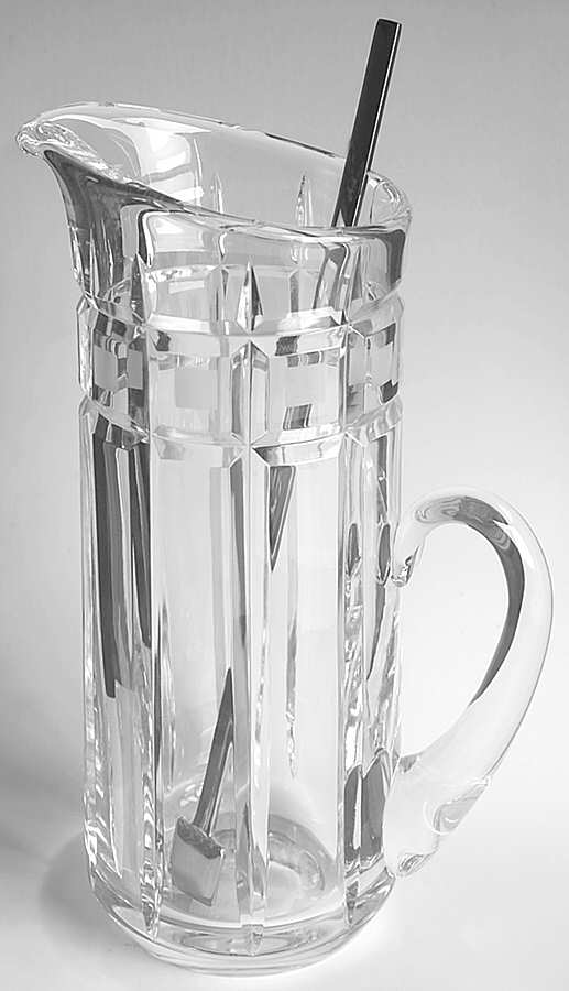 Quadrata Martini Pitcher & Metal Stirrer by Waterford Crystal-1