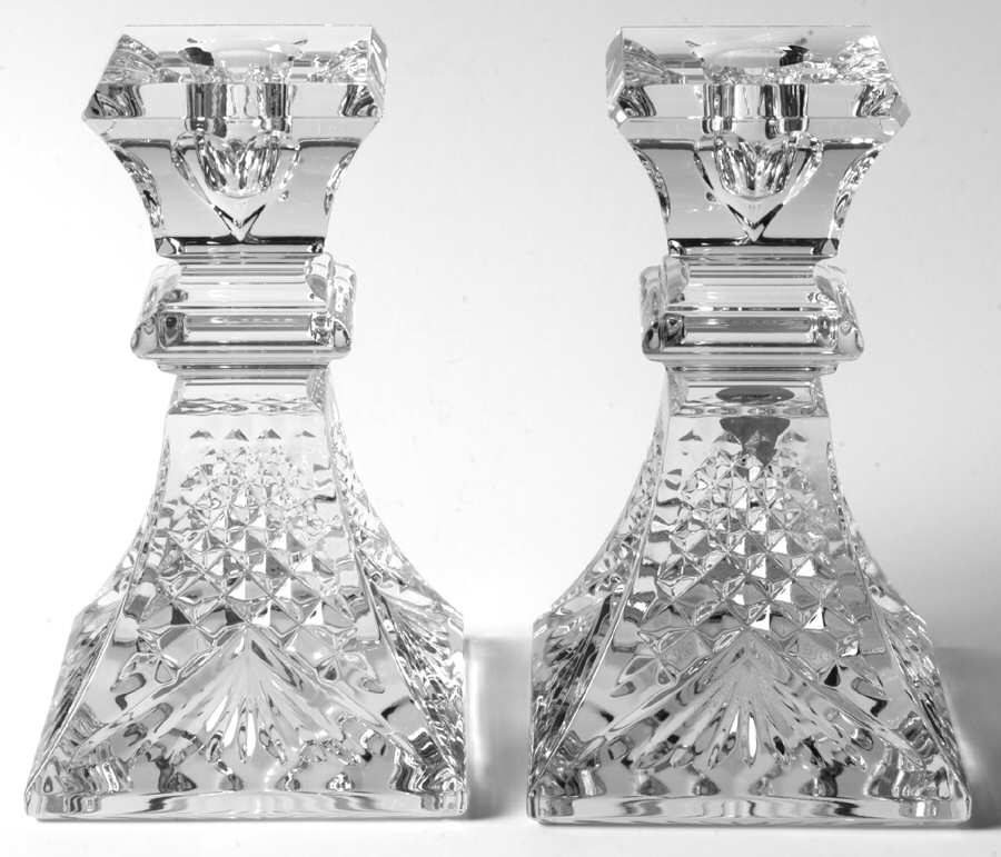 Wedding Heirloom Collection (Set of 2) 6" Single Light Candlesticks by Waterford Crystal-1