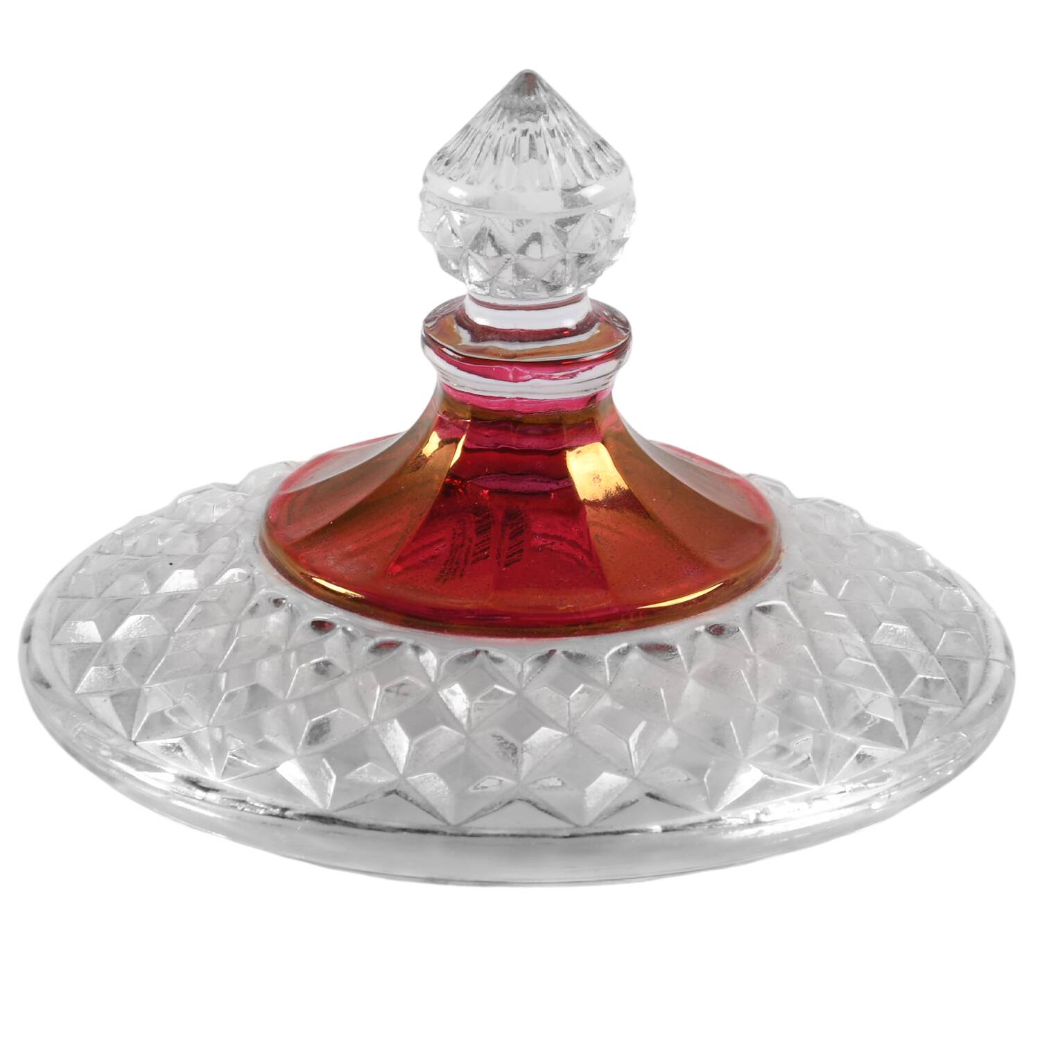 1943 Ruby Flash Lid for Footed Urn by Westmoreland-1
