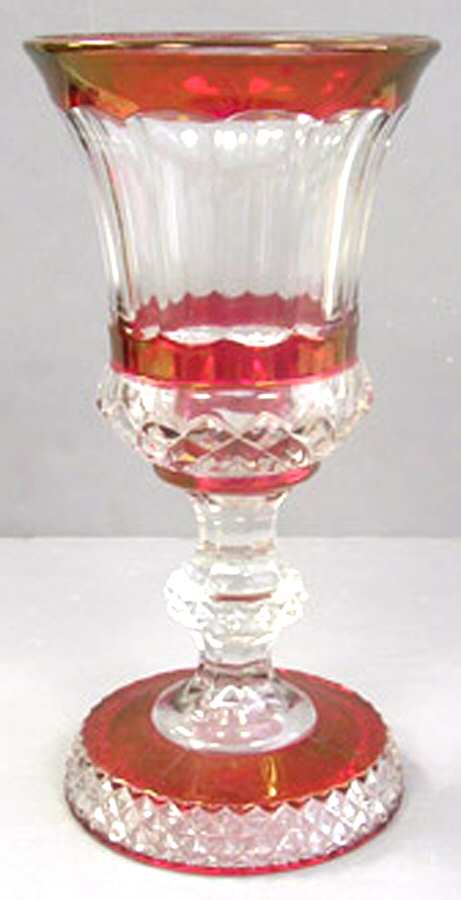 1943 Ruby Flash Footed Urn No Lid by Westmoreland-1