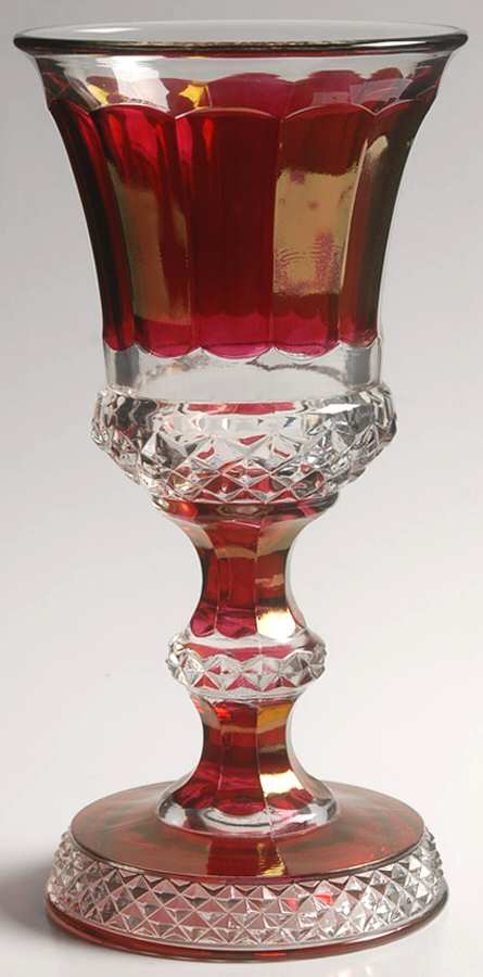 1943 Ruby Flash Footed Urn No Lid by Westmoreland-1