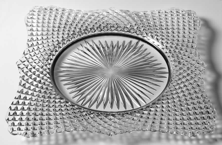 English Hobnail Black (Square Base) Sandwich Plate by Westmoreland-1