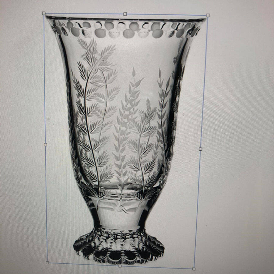 Fern 10" Footed Vase by William Yeoward-1