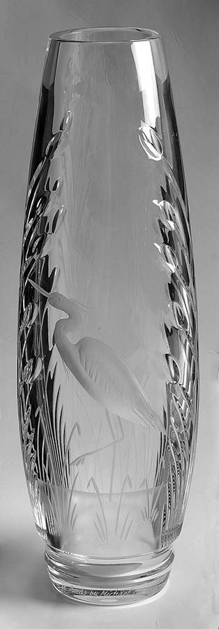 Designers Gallery Collection Egret In Reeds Vase by Waterford Crystal-1