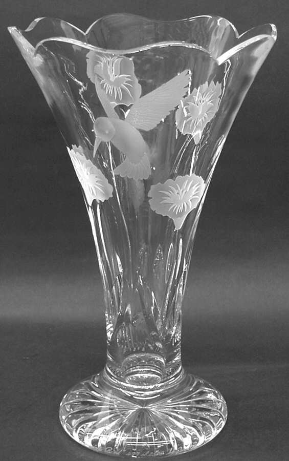 Designers Gallery Collection Hummingbird Vase by Waterford Crystal-1
