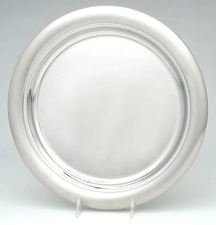 Polka Dot 13" Metal Round Tray by Waterford Crystal-1