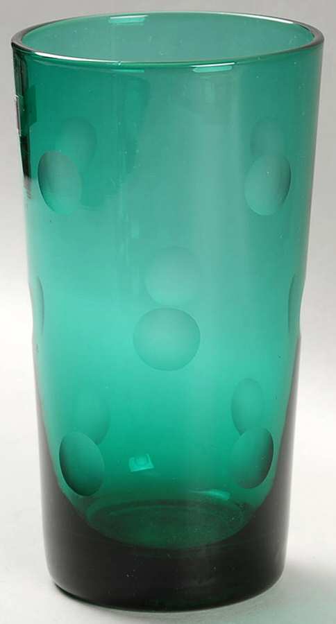 Polka Dot Emerald Green Highball by Waterford Crystal-1