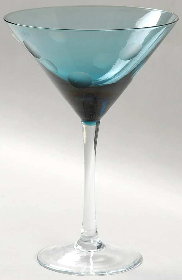 Polka Dot Sapphire Martini by Waterford Crystal-1