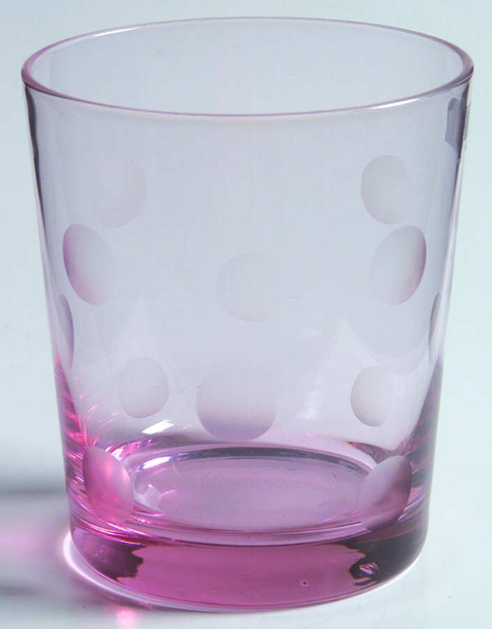 Polka Dot Pink Double Old Fashioned by Waterford Crystal-1