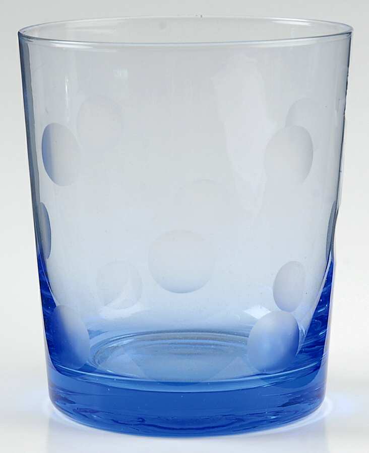 Polka Dot Blue Double Old Fashioned by Waterford Crystal-1