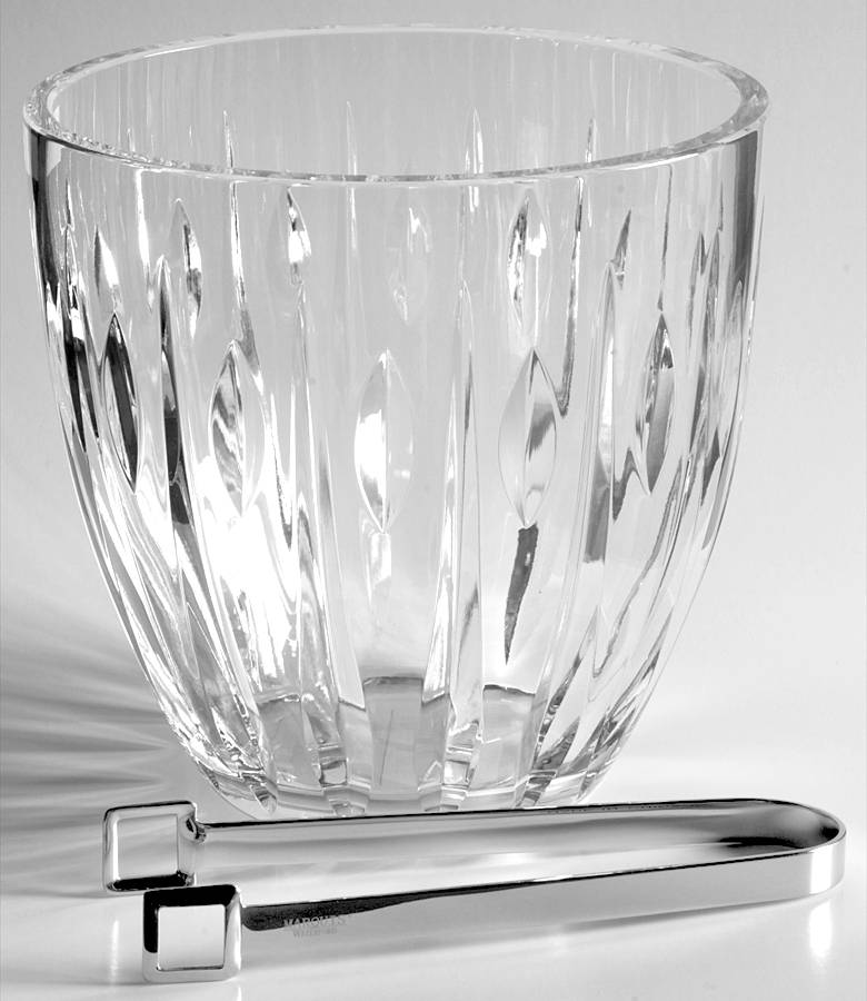 Sheridan Ice Bucket with Tongs by Waterford Crystal-1