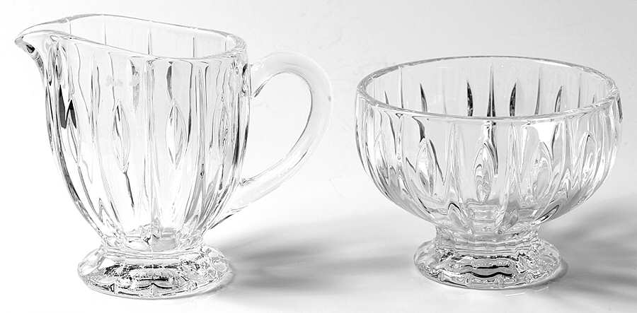 Sheridan Creamer & Open Sugar Set by Waterford Crystal-1