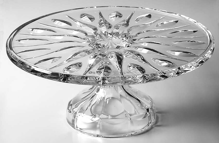 Sheridan 11" Diameter Pedestal Cake Stand by Waterford Crystal-1