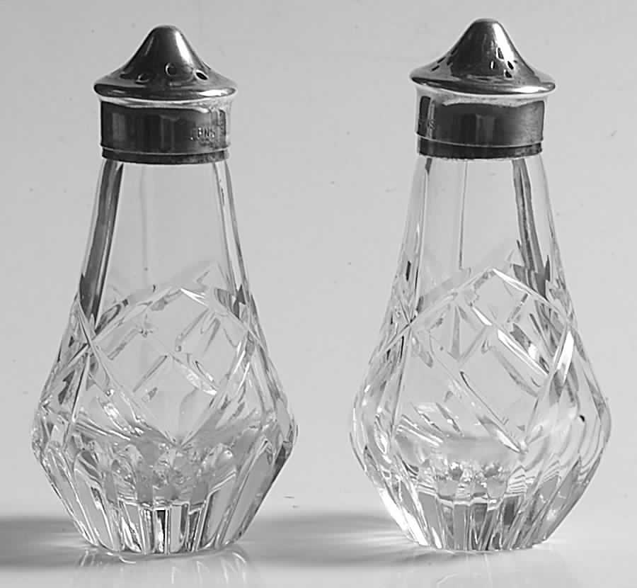 Rosslare Salt and Pepper Shakers with Metal Lids by Wedgwood-1
