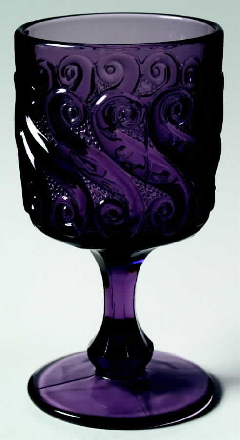 S Amethyst Water Goblet by L G Wright Glass-1