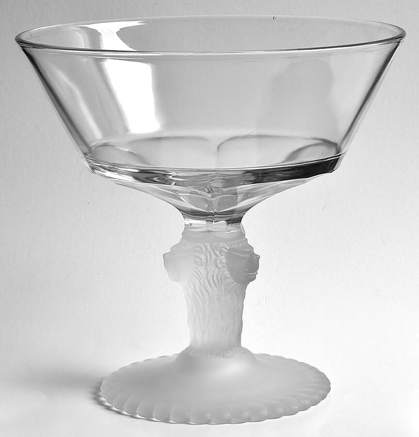 Lion Round Compote (Height X Width) by L G Wright Glass-1