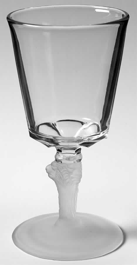 Lion Water Goblet by L G Wright Glass-1