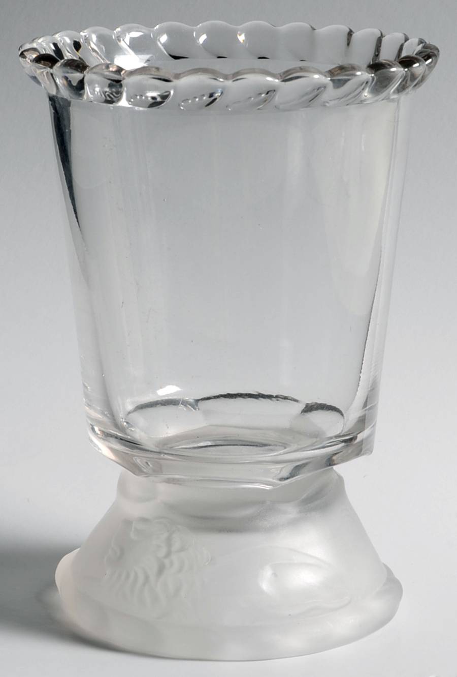 Lion Open Spooner by L G Wright Glass-1