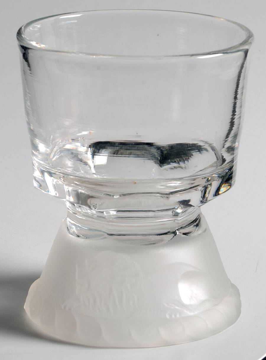 Lion Egg Cup by L G Wright Glass-1