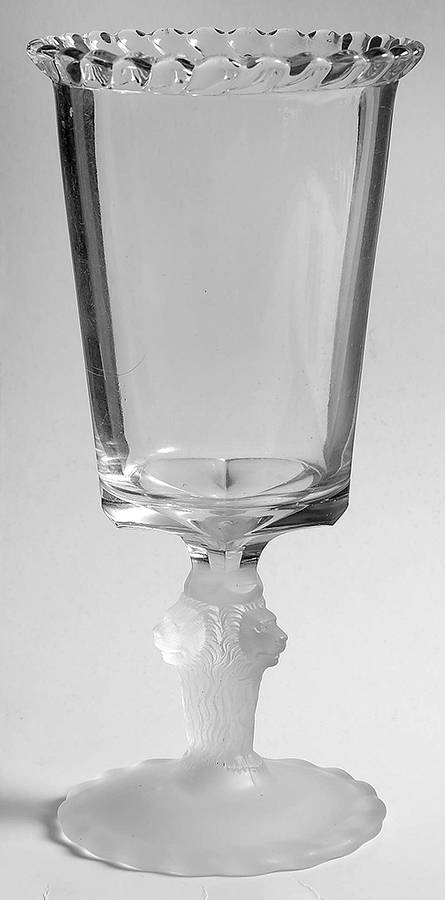 Lion Celery Vase by L G Wright Glass-1