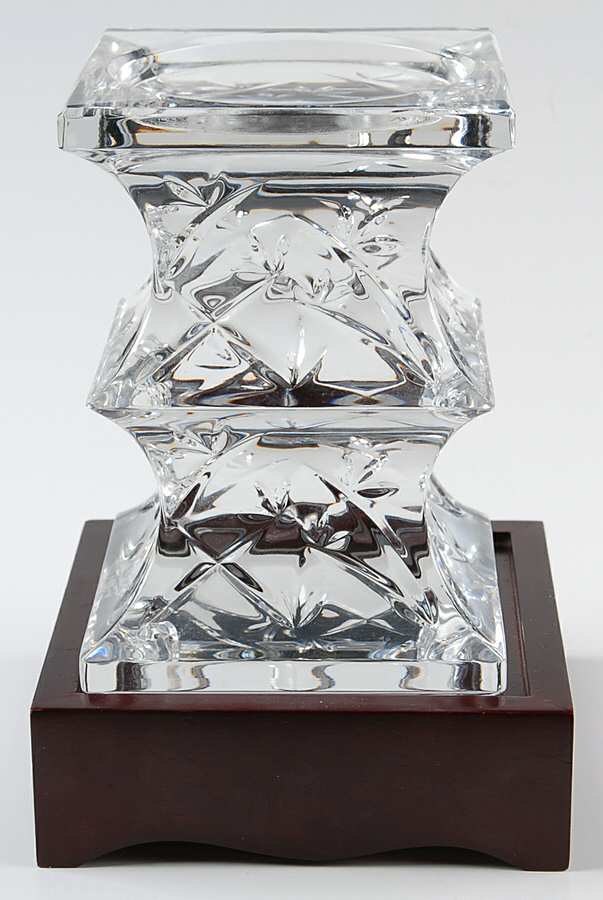Bamboo Collection 5" Pillar Candleholder by Waterford Crystal-1
