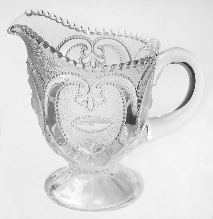Sweetheart Clear Creamer by L G Wright Glass-1