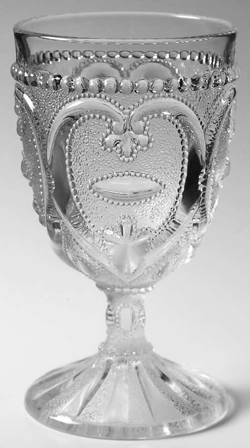 Sweetheart Clear Water Goblet by L G Wright Glass-1